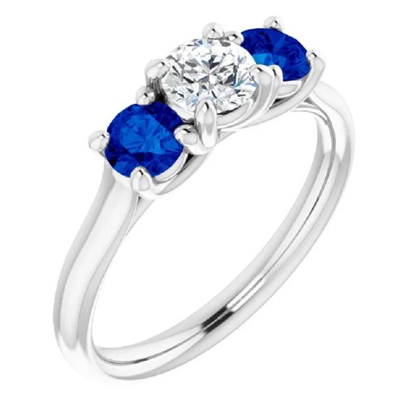 10KW Lab-Grown Diamond & Lab-Grown Blue Sapphire Ring Image 3 Barthau Jewellers Stouffville, ON