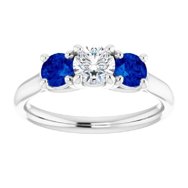 10KW Lab-Grown Diamond & Lab-Grown Blue Sapphire Ring Barthau Jewellers Stouffville, ON