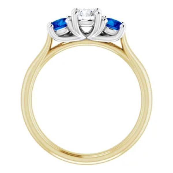 10KY/W Lab-Grown Diamond & Lab-Grown Blue Sapphire Ring Image 2 Barthau Jewellers Stouffville, ON