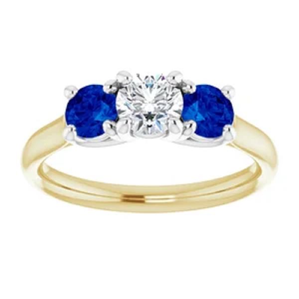 10KY/W Lab-Grown Diamond & Lab-Grown Blue Sapphire Ring Image 3 Barthau Jewellers Stouffville, ON