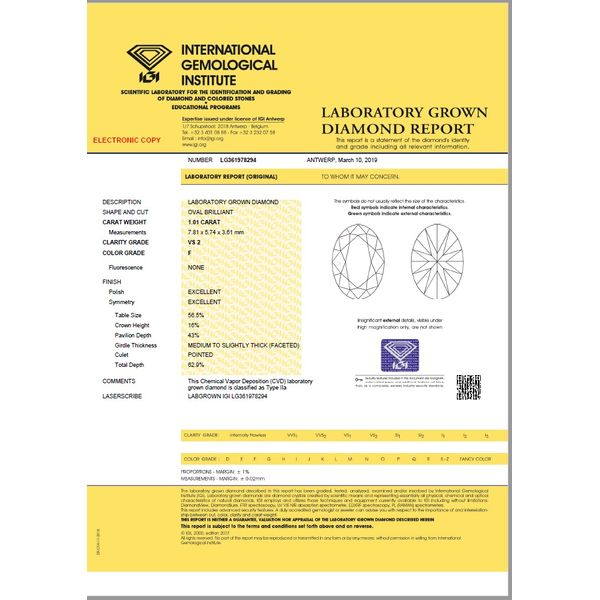 14KW 1.01ct Oval Lab-Grown Diamond Engagement Ring Image 2 Barthau Jewellers Stouffville, ON