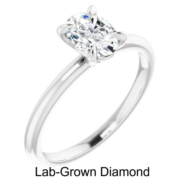 14KW 1.01ct Oval Lab-Grown Diamond Engagement Ring Barthau Jewellers Stouffville, ON