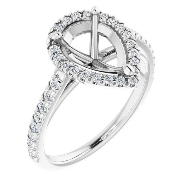 14K White Gold 1.64TW Lab-Grown Diamond Halo Engagement Ring Image 3 Barthau Jewellers Stouffville, ON