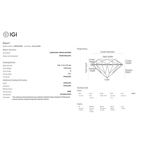 14K Yellow Gold 3.02CT VS1 G Lab-Grown Diamond LG592318933 58=0.30TW Lab-Grown Diamond Engagement Ring Image 2 Barthau Jewellers Stouffville, ON