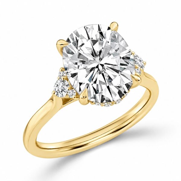 14KY 3.29TW Lab-Grown Diamond Engagement Ring (Oval 3.05CT VS1 E) Image 3 Barthau Jewellers Stouffville, ON