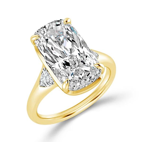 14K Yellow Gold 5.50TW Lab-Grown Diamond Ring (Long Cushion Cut 5.15CT VS1 E LG799633102) Image 3 Barthau Jewellers Stouffville, ON