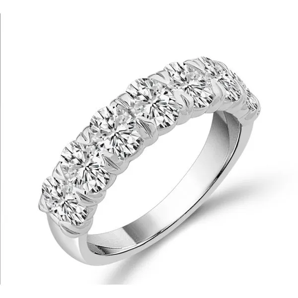 14K White Gold 3.50tw (SI+ F+) Lab-Grown Diamond 7 Oval Stone Ring Barthau Jewellers Stouffville, ON
