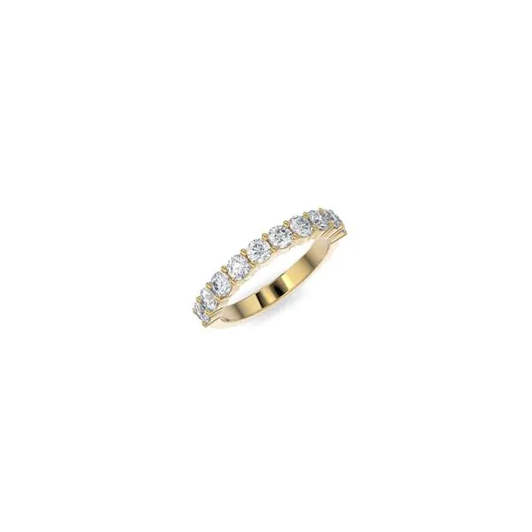 14K Yellow Gold 1.00TW VS F Lab-Grown Shared Claw Band Ring Barthau Jewellers Stouffville, ON