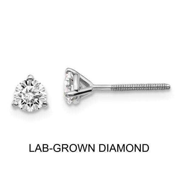 14KW 1.00TW Lab-Grown Diamond Stud Earrings Barthau Jewellers Stouffville, ON