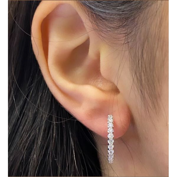 14K White Gold 1.00TW Lab Grown Diamond Earrings Image 2 Barthau Jewellers Stouffville, ON