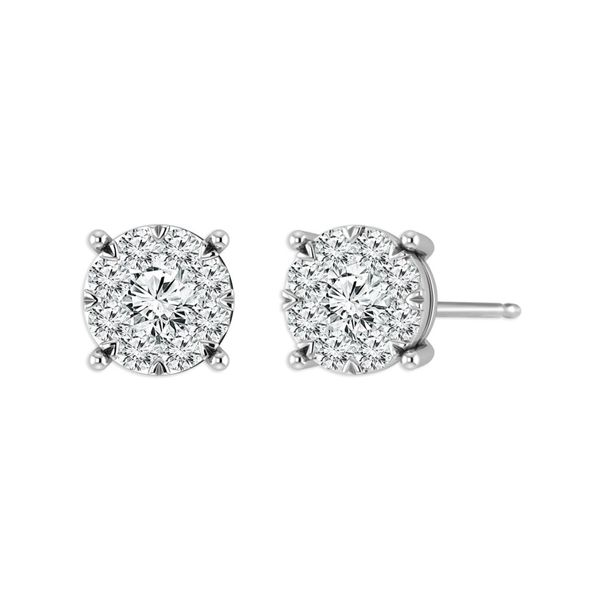 14K White Gold 1.00TW Lab-Grown Diamond Earrings Barthau Jewellers Stouffville, ON