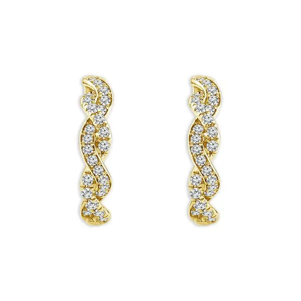 10K Yellow Gold 0.40TW Lab-Grown Diamond Hoop Earrings Barthau Jewellers Stouffville, ON
