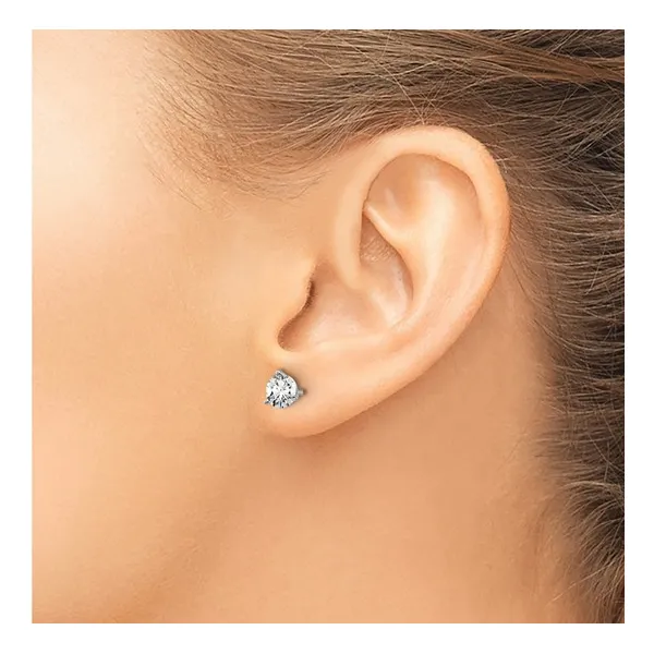 14K White Gold 1.00TW Lab-Grown Diamond Stud Earrings Image 3 Barthau Jewellers Stouffville, ON