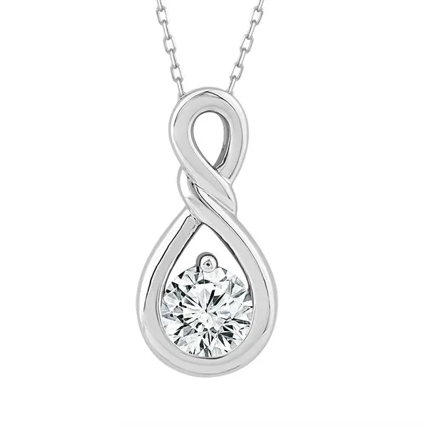 14K White Gold 1.00CT Lab-Grown Diamond Necklace Barthau Jewellers Stouffville, ON