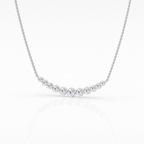 14K White Gold 1.00CT Lab-Grown Diamond Necklace Barthau Jewellers Stouffville, ON