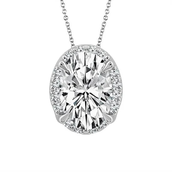 14K White Gold 1.19TW Lab-Grown Diamond Necklace IGI LG604301906 1.09CT VS1 E Barthau Jewellers Stouffville, ON