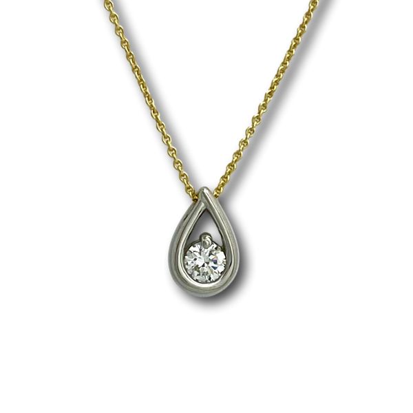 Sterling Silver Yellow chain 0.25ct Lab-Grown Diamond Necklace Barthau Jewellers Stouffville, ON