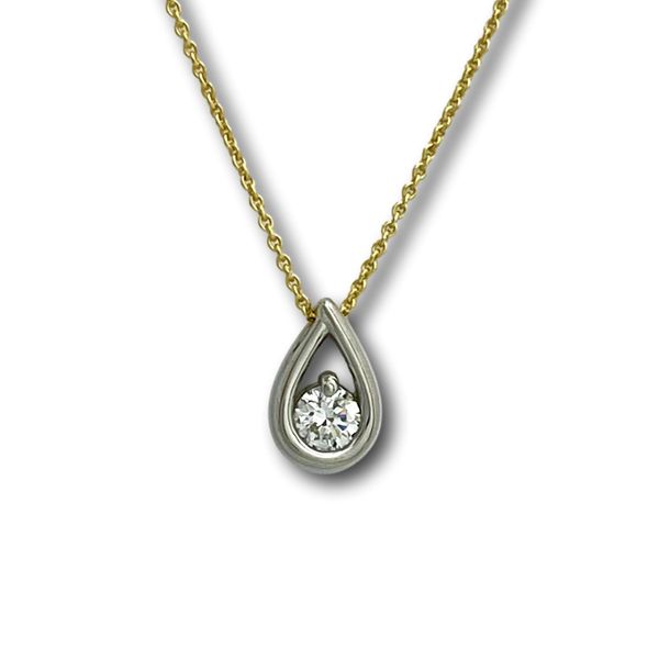 Sterling Silver Yellow Chain 0.25ct Lab-Grown Diamond Necklace Barthau Jewellers Stouffville, ON