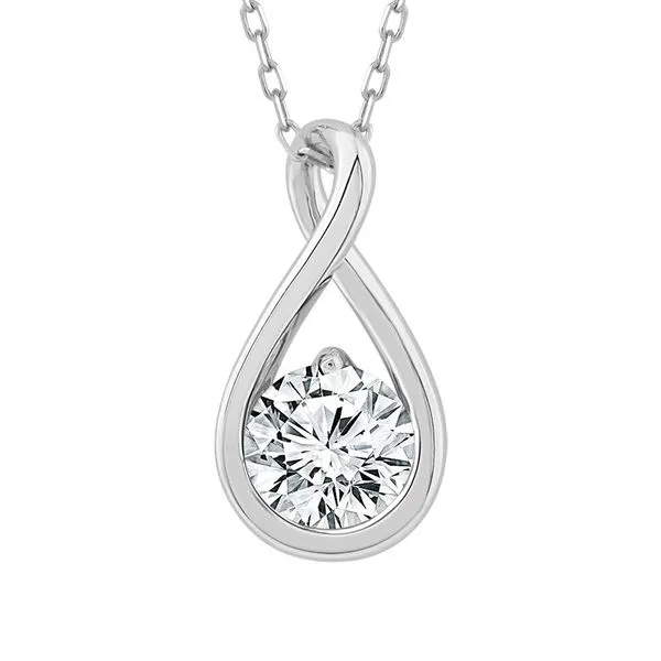 14K White Gold 1.00CT Lab-Grown Diamond Necklace Barthau Jewellers Stouffville, ON