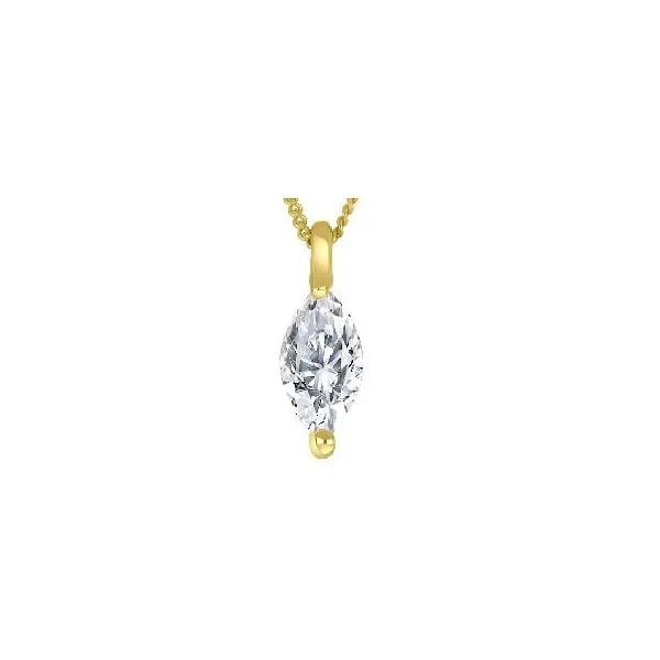 10K Yellow Gold 0.30TW Marquis Cut Lab Grown Diamond Necklace Barthau Jewellers Stouffville, ON