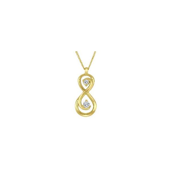 10K Yellow Gold Infinity 0.10TW Lab Grown Diamond Necklace Image 2 Barthau Jewellers Stouffville, ON