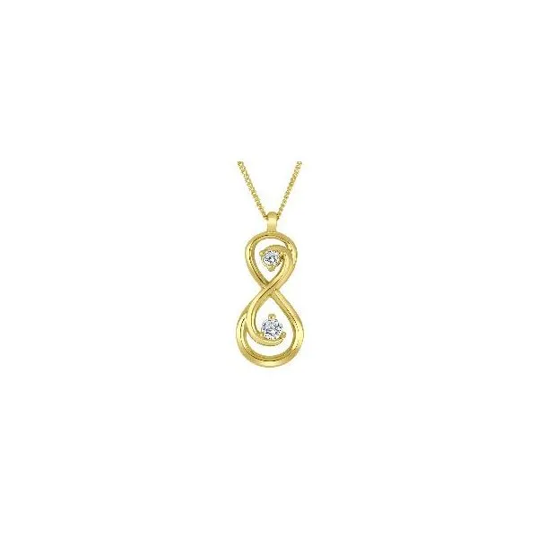 10K Yellow Gold Infinity 0.10TW Lab Grown Diamond Necklace Barthau Jewellers Stouffville, ON
