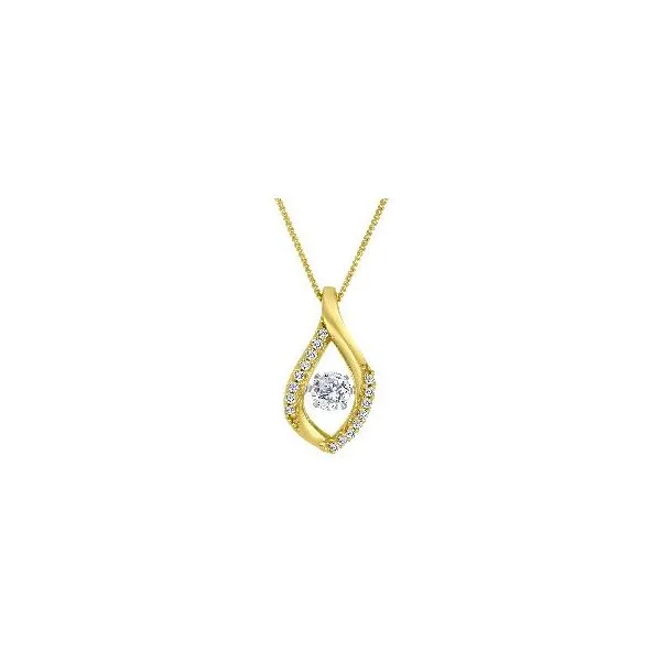 10K Yellow Gold Teardrop 0.30TW Lab Grown Dancing Diamond Necklace Barthau Jewellers Stouffville, ON