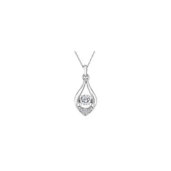 10K White Gold 0.30TW Teardrop Dancing Diamond Lab Grown Necklace Barthau Jewellers Stouffville, ON