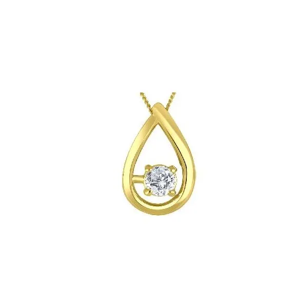 10K Yellow Gold 0.20TW Teardop Lab Grown Diamond Necklace Barthau Jewellers Stouffville, ON