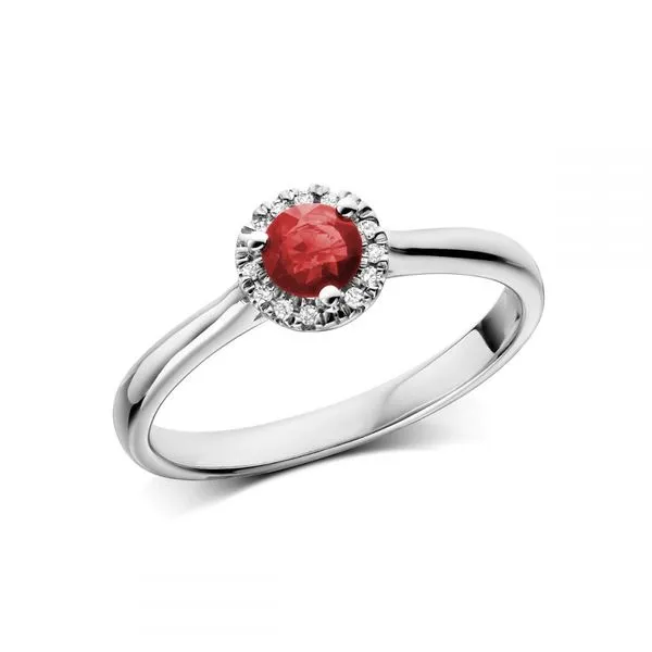 10K White Gold Ruby & Diamond Ring Barthau Jewellers Stouffville, ON