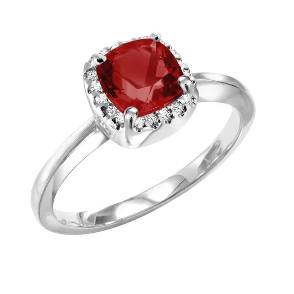 10KW Garnet & Diamond Ring Barthau Jewellers Stouffville, ON