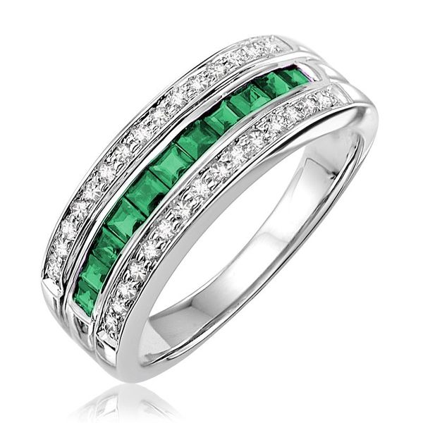 10KW Emerald & Diamond Ring Barthau Jewellers Stouffville, ON