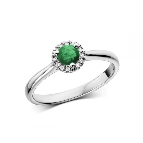 10KW Created Emerald & Diamond Ring Barthau Jewellers Stouffville, ON