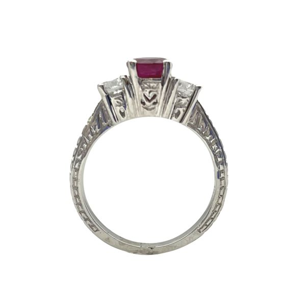 18K White Gold Ruby & Diamond Ring Image 2 Barthau Jewellers Stouffville, ON