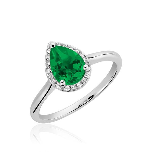 10K White Gold Lab-Grown Emerald & Diamond Ring Barthau Jewellers Stouffville, ON