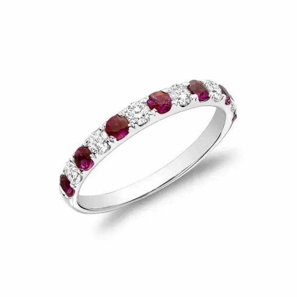 14K White Gold Ruby & Diamond Ring Barthau Jewellers Stouffville, ON