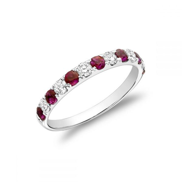 14K White Gold Ruby & Diamond Ring Barthau Jewellers Stouffville, ON