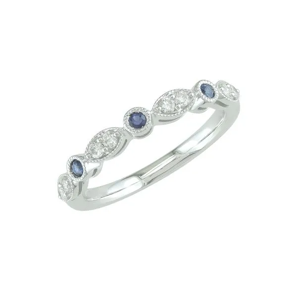 14K White Gold Blue Sapphire & Diamond Ring Barthau Jewellers Stouffville, ON