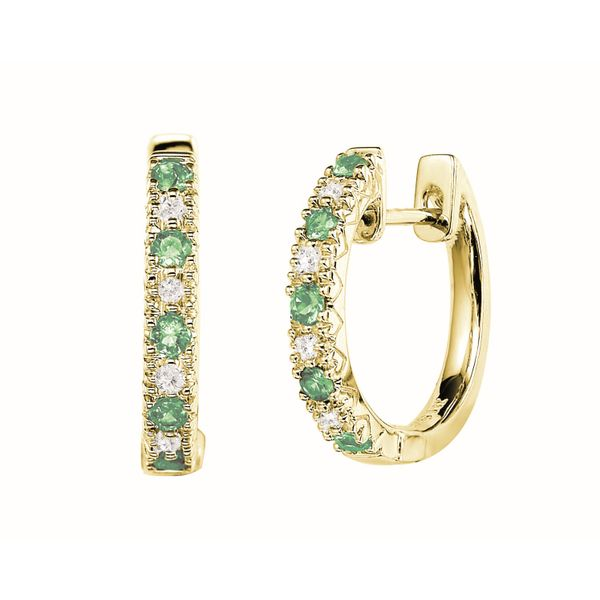 10KY Emerald & Diamond Earrings Barthau Jewellers Stouffville, ON