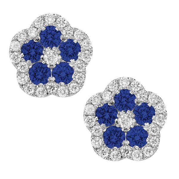 10KW Blue Sapphire & Diamond Earrings Barthau Jewellers Stouffville, ON