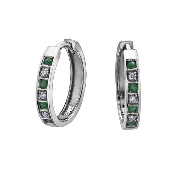 10KW Emerald & Diamond Earrings Barthau Jewellers Stouffville, ON