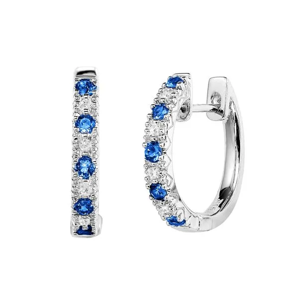 925 Blue Sapphire & CZ Earrings Barthau Jewellers Stouffville, ON