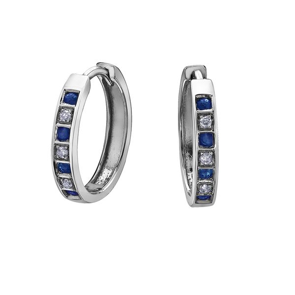 10KW Blue Sapphire & Diamond Earrings Barthau Jewellers Stouffville, ON