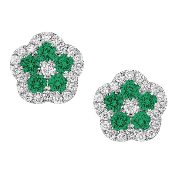 10KW Emerald & Diamond Earrings Barthau Jewellers Stouffville, ON