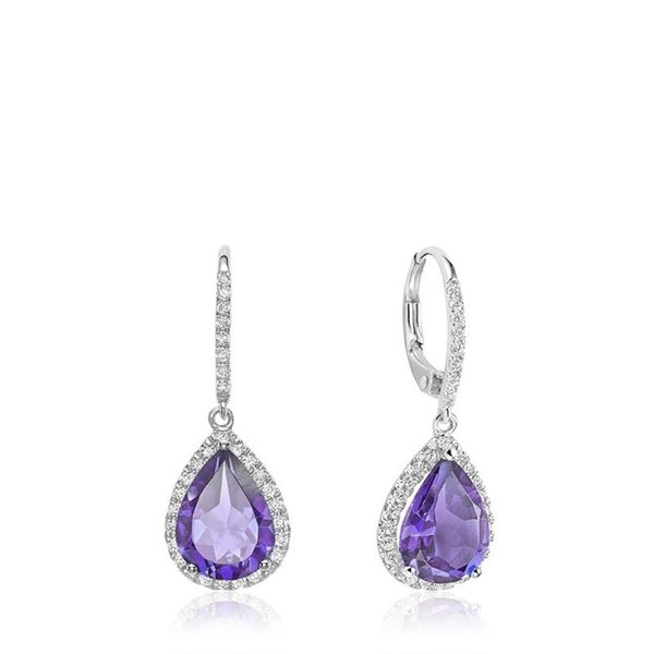 10KW Amethyst & Diamond Earrings Barthau Jewellers Stouffville, ON