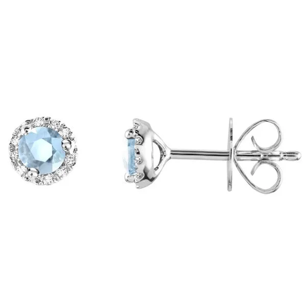 10KW Aquamarine & Diamond Earrings Barthau Jewellers Stouffville, ON