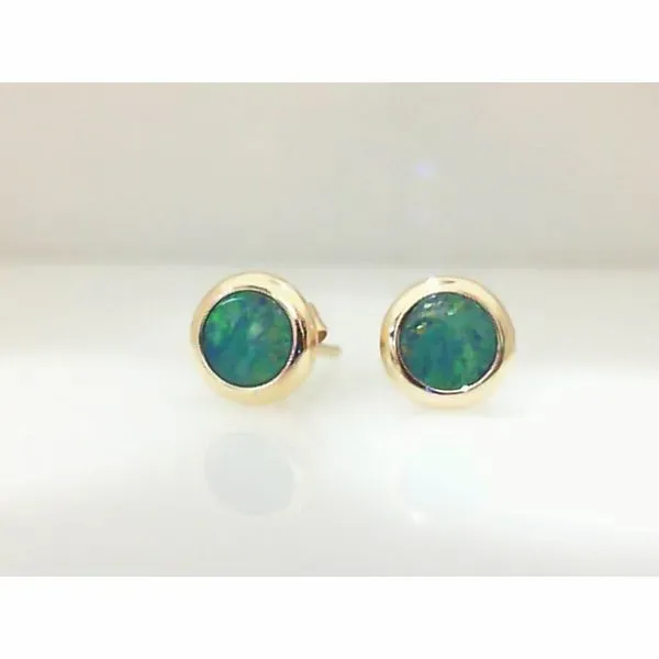 14KY Gold Australian Opal Doublet Earrings 'ASBL' Barthau Jewellers Stouffville, ON