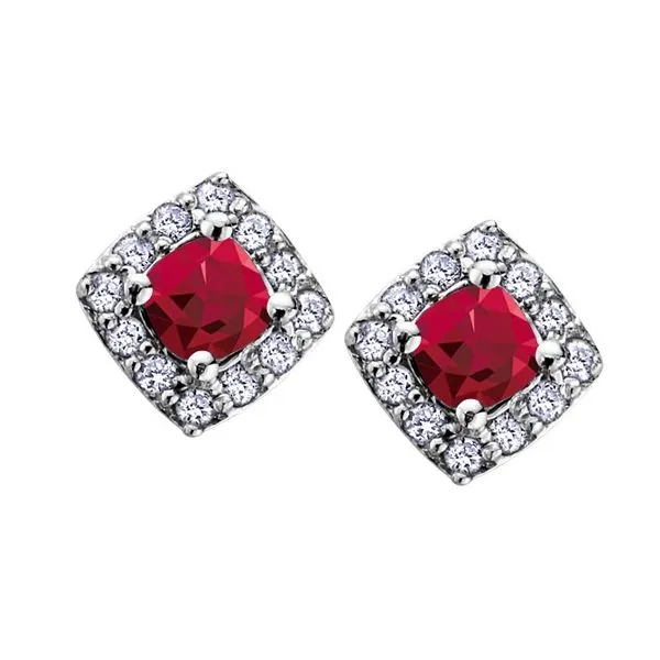 10KW Garnet & Diamond Earrings Barthau Jewellers Stouffville, ON