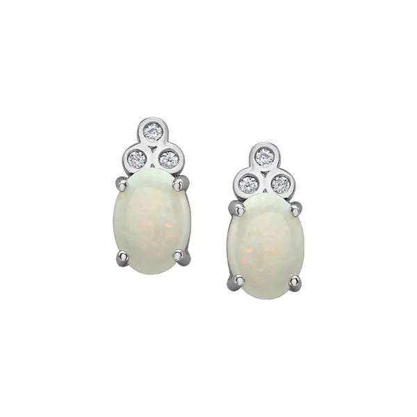 10KW Opal & Diamond Earrings Barthau Jewellers Stouffville, ON