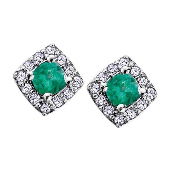 10KW Emerald & Diamond Earrings Barthau Jewellers Stouffville, ON